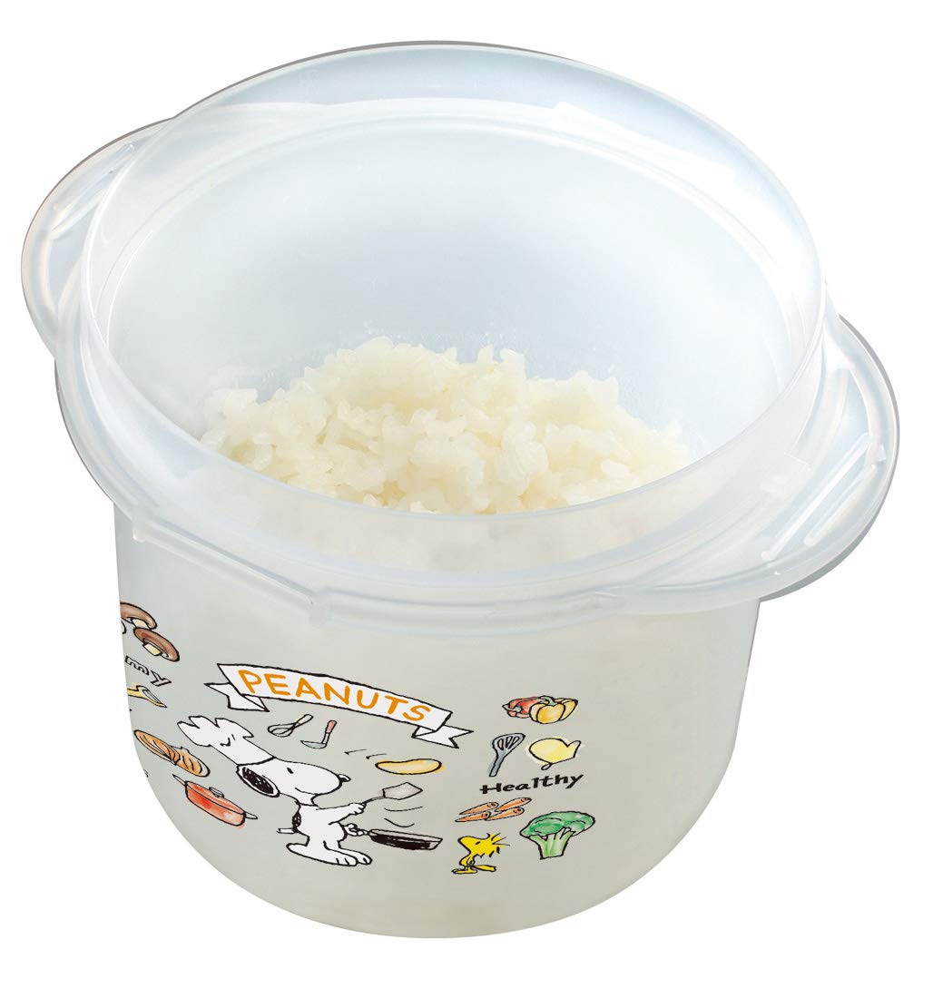 Skater 1-Cup Microwave Rice Cooker with Rack Snoopy Peanuts 640ml Design- Japan Figure Store - #1 Bring To You The Best Japanese Goods