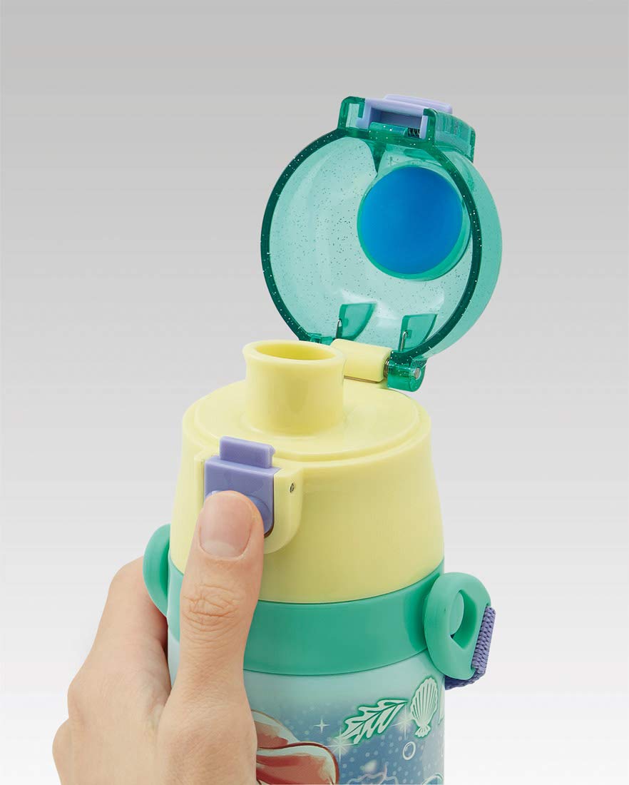 Skater Ariel Disney 19 Kids Stainless Steel Sports Water Bottle 470ml- Japan Figure Store - #1 Bring To You The Best Japanese Goods