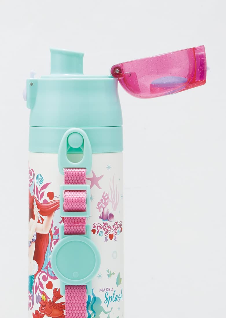 Skater Ariel 22 Disney Stainless Steel Water Bottle for Kids 470ml Lightweight- Japan Figure Store - #1 Bring To You The Best Japanese Goods
