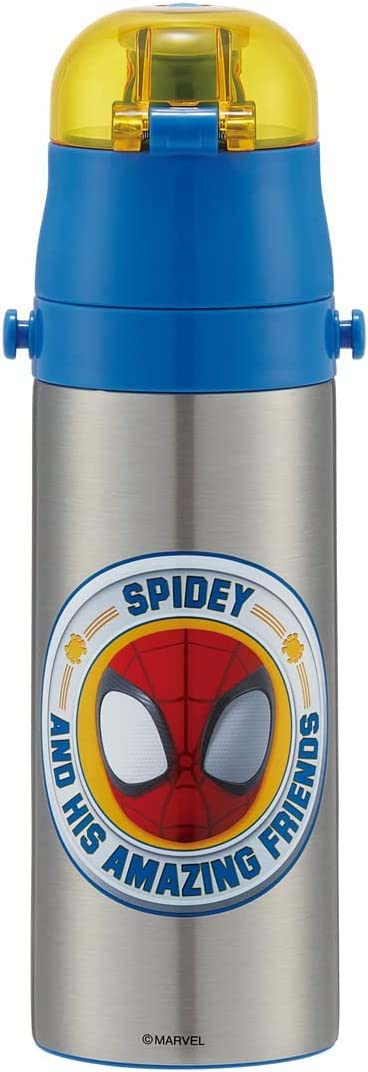 Skater Spiderman Steel Water Bottle 470ml - Lightweight Sports Kids Drinkware- Japan Figure Store - #1 Bring To You The Best Japanese Goods