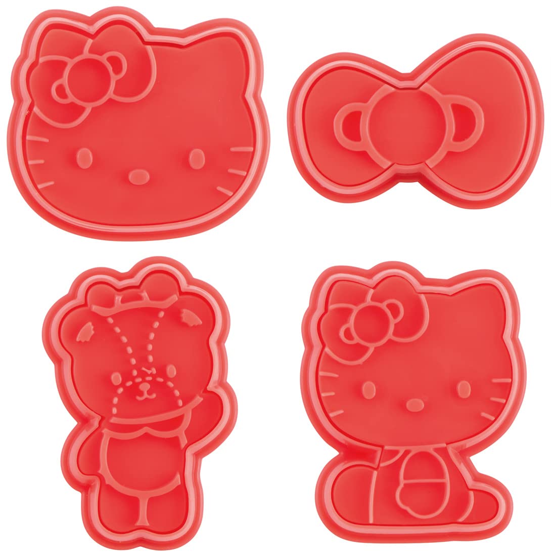 Skater Hello Kitty Snack Time Cookie and Bread Cutter Sanrio Set of 4- Japan Figure Store - #1 Bring To You The Best Japanese Goods