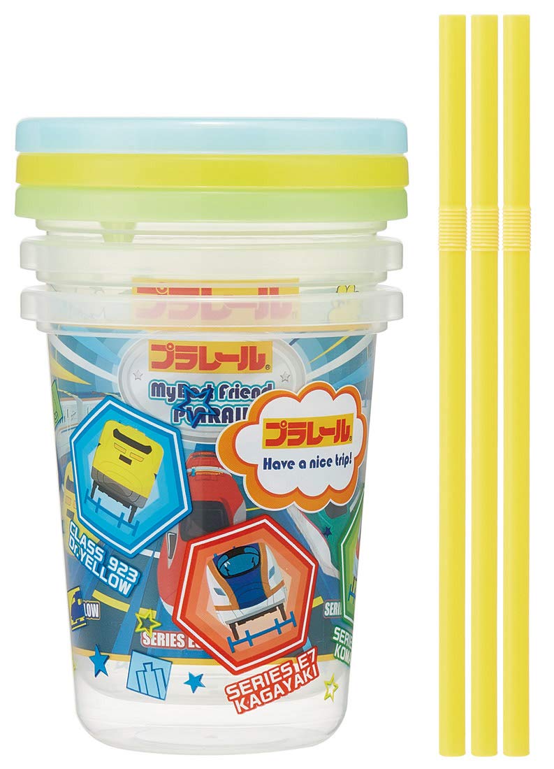 Skater 320ml Tumbler with Straw 3Pcs Set Made in Japan Plarail 19 Design- Japan Figure Store - #1 Bring To You The Best Japanese Goods