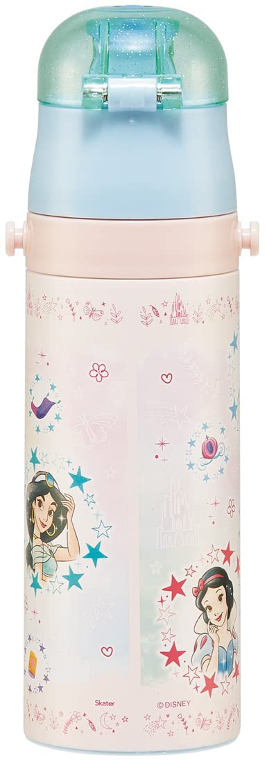Skater Disney Princess Stainless Steel Sports Water Bottle 470ml for Girls- Japan Figure Store - #1 Bring To You The Best Japanese Goods