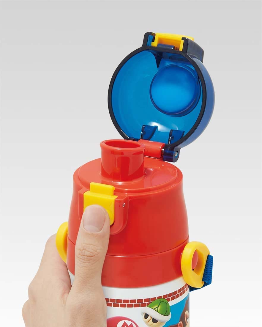 Skater Super Mario 23 Children's 470Ml Stainless Steel Sports Water Bottle- Japan Figure Store - #1 Bring To You The Best Japanese Goods