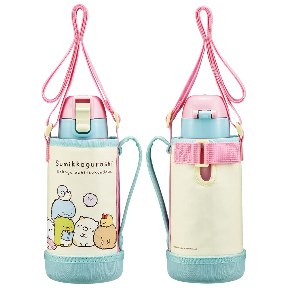 Skater Stainless Steel 600ml Kids Water Bottle Sumikko Gurashi Design with Cover- Japan Figure Store - #1 Bring To You The Best Japanese Goods