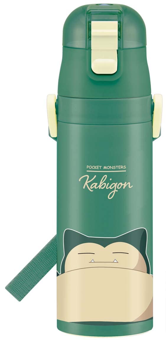 Skater Snorlax Pokemon Kids' Stainless Steel Water Bottle 470ml - Sports Collection- Japan Figure Store - #1 Bring To You The Best Japanese Goods