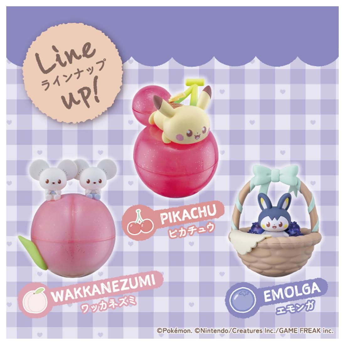 Takara Tomy Pokemon Pokepeace Emolga Doll Fruit Moment Collectible Plush