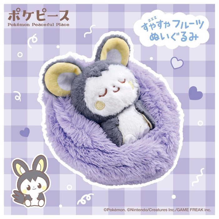 Poupée en peluche Pokepiece Emolga Pokémon de Takara Tomy, modèle "Fruit dormant"