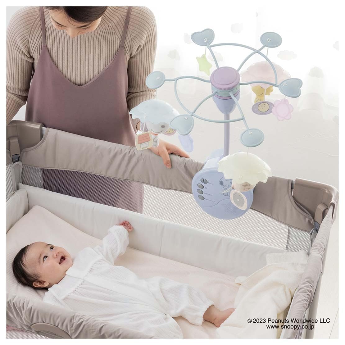 Takara Tomy Soft Rattle Merry Premium Snoopy for Baby Beds & Playtime- Japan Figure Store - #1 Bring To You The Best Japanese Goods