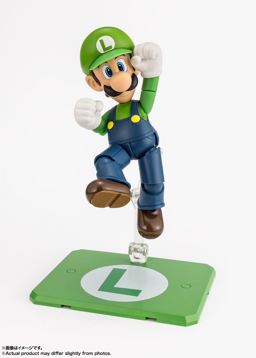 Tamashii Nations SH Figuarts Super Mario Luigi 110mm Movable Action Figures