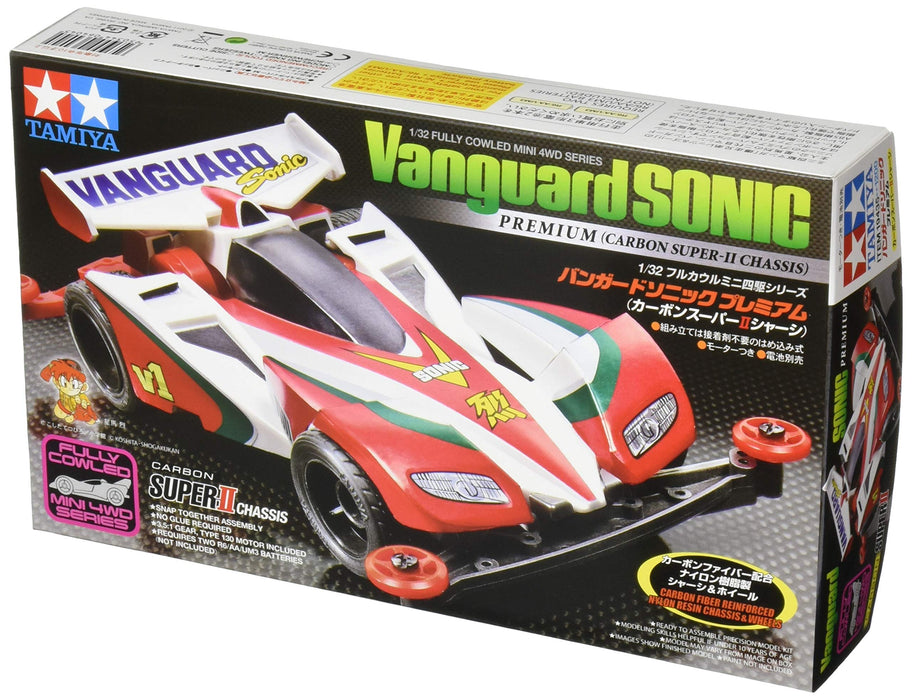 Tamiya Vanguard Sonic Premium Mini 4WD with Carbon Super II Chassis 19435- Japan Figure Store - #1 Bring To You The Best Japanese Goods