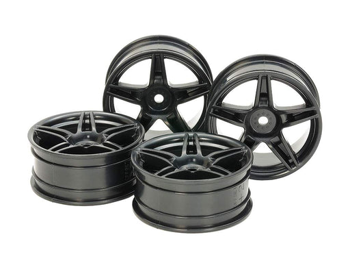 Tamiya Hop-Up Options 5-Twin Spoke 24Mm Black Wheels +2 Offset Set of 4- Japan Figure Store - #1 Bring To You The Best Japanese Goods