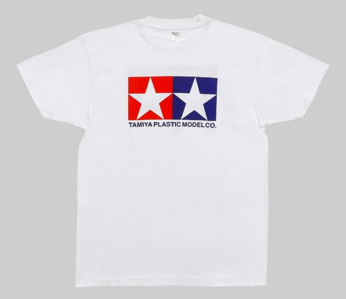 Tamiya White Cotton T-Shirt (L) - High-Quality Tamiya Original Goods- Japan Figure Store - #1 Bring To You The Best Japanese Goods