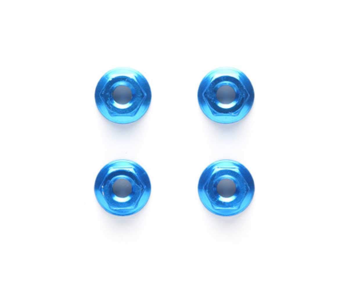 Tamiya TRF Series 4mm Blue Aluminum Wheel Nuts Set of 4 (42143)- Japan Figure Store - #1 Bring To You The Best Japanese Goods
