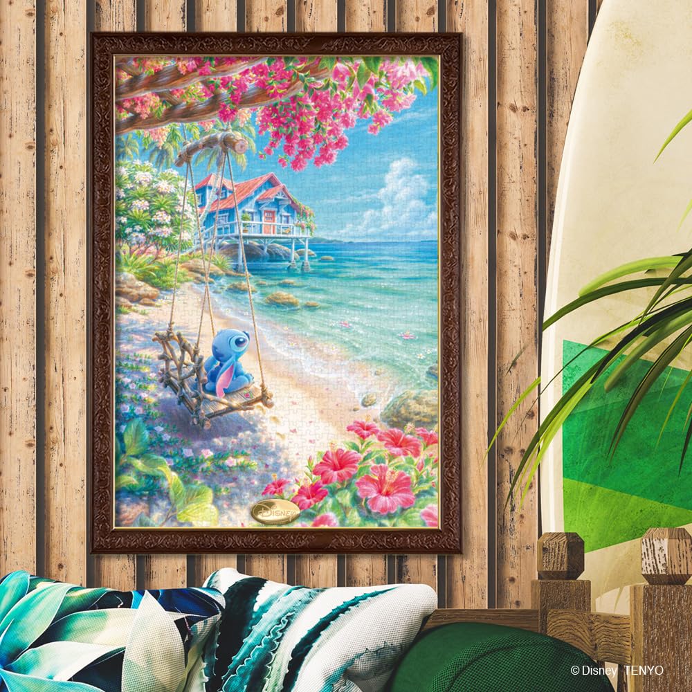 Tenyo Disney Loco Beach Stitch 1000-Piece Jigsaw Puzzle 51x73.5cm with Glue