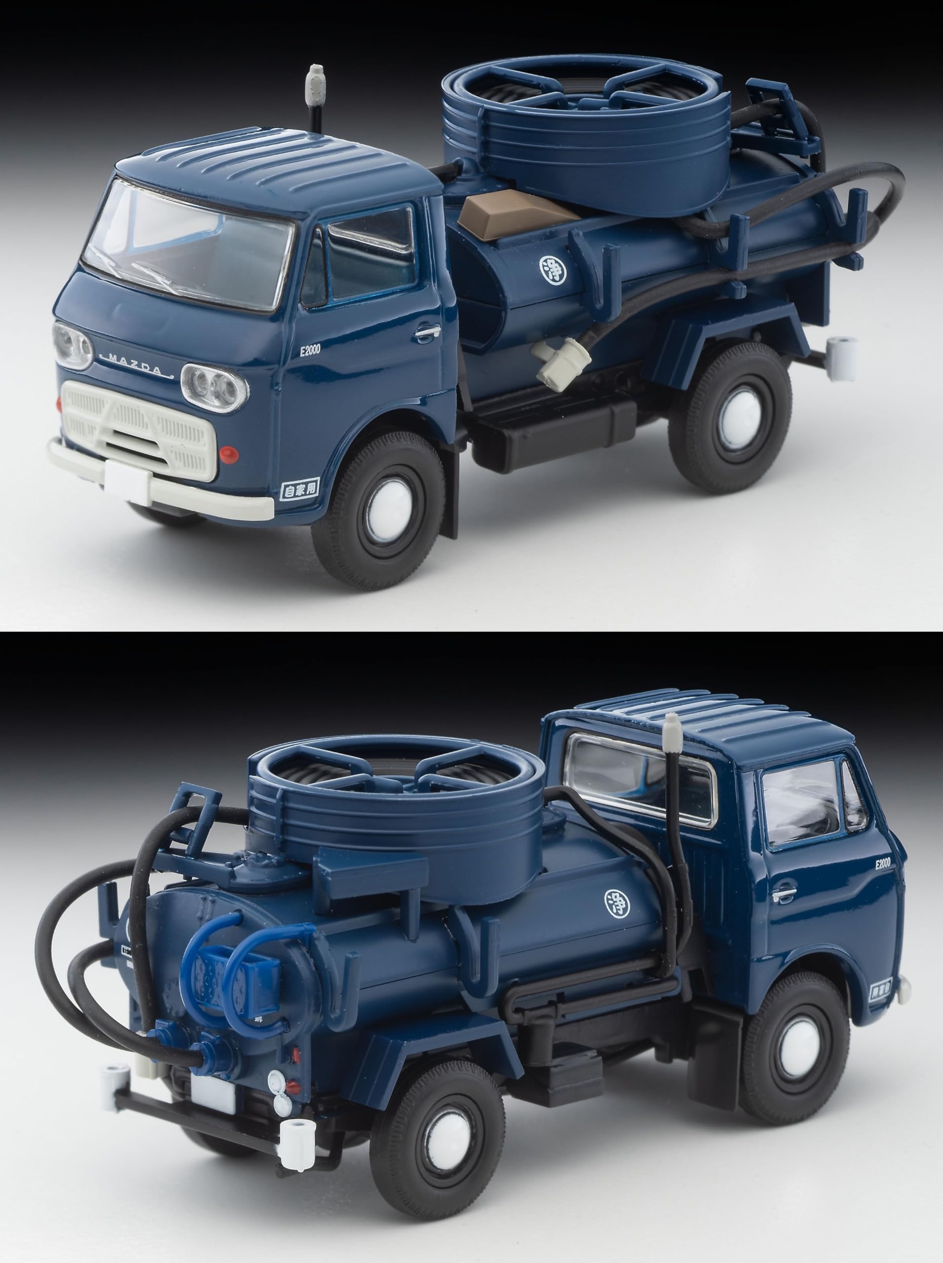 Tomytec Tomica Limited Vintage Lv-211A Mazda E2000 Vacuum Truck Navy Blue- Japan Figure Store - #1 Bring To You The Best Japanese Goods