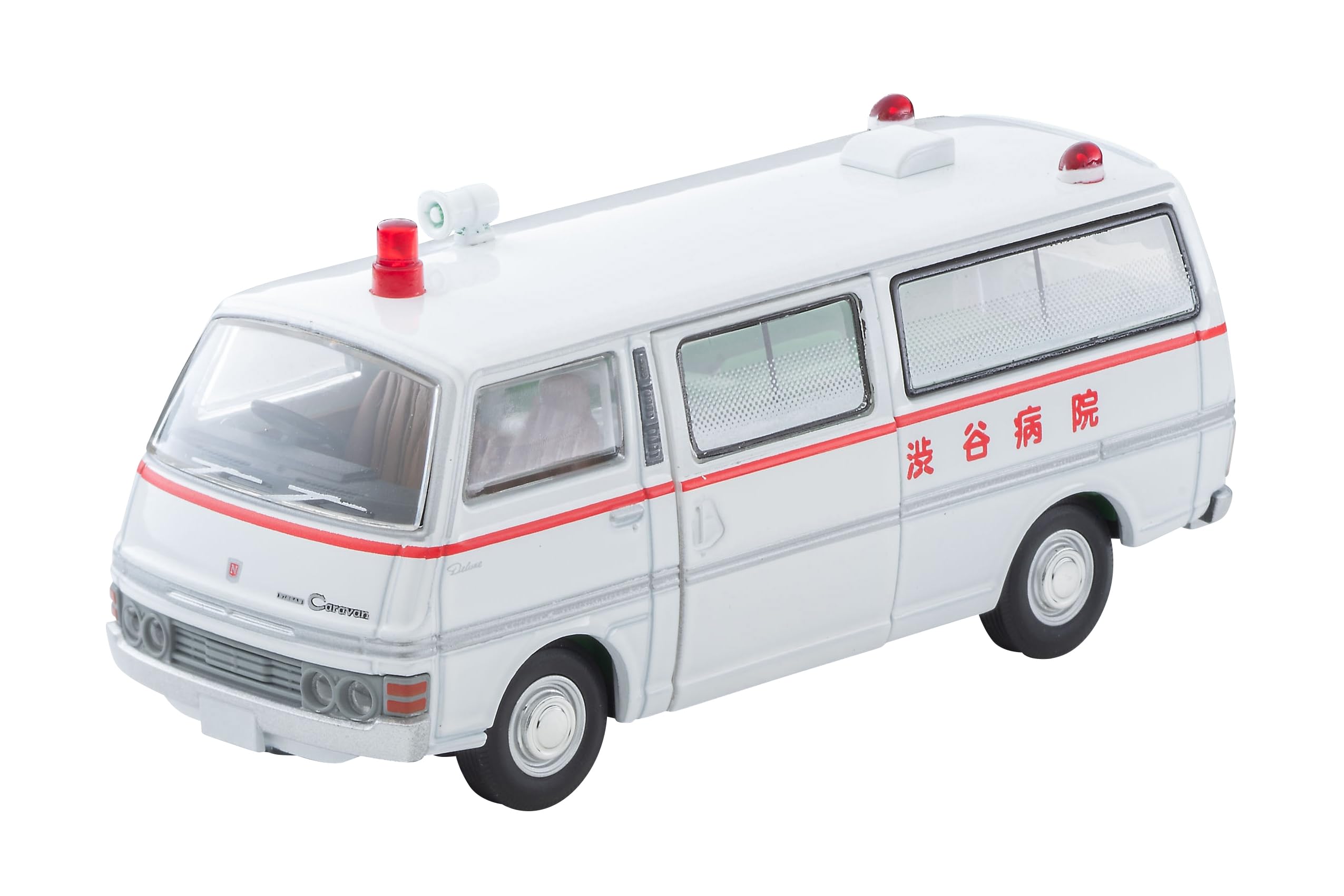 Tomytec Tomica Limited Vintage Neo 1/64 Nissan Caravan Ambulance Shibuya Hospital- Japan Figure Store - #1 Bring To You The Best Japanese Goods