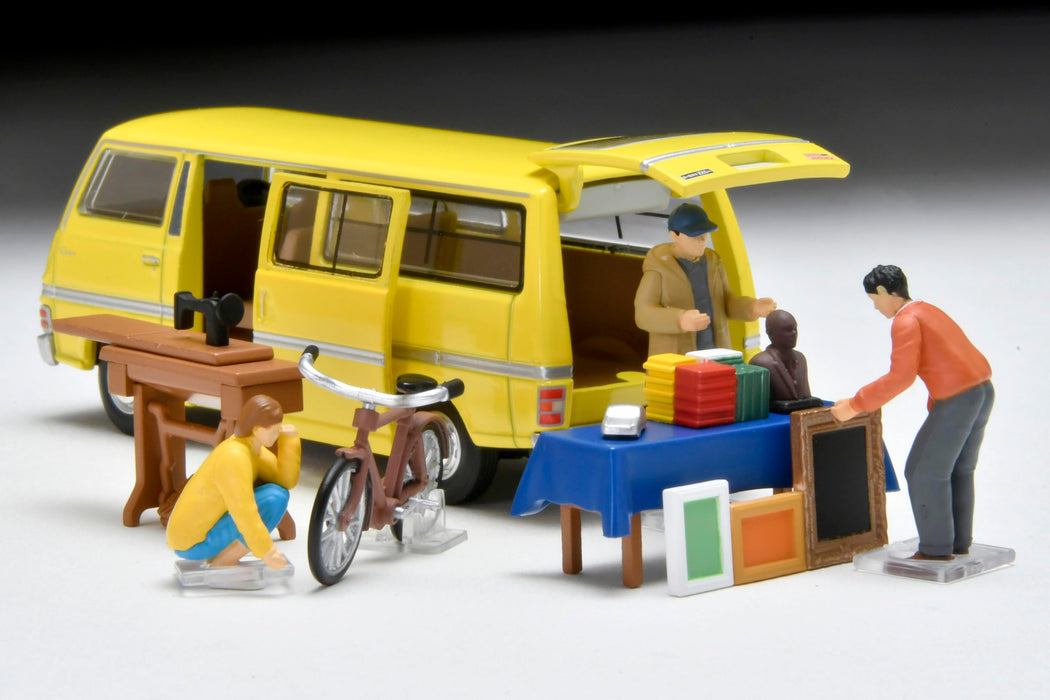 Tomytec Geocolle 1/64 Scale Car Snap 25A Flea Market Set with Doll 325246