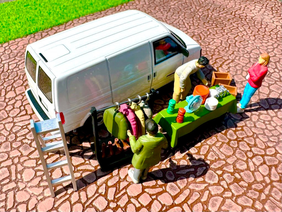 Tomytec Geocolle 1/64 Car Snap 26A Swap Meet Resin Doll Set 333845- Japan Figure Store - #1 Bring To You The Best Japanese Goods