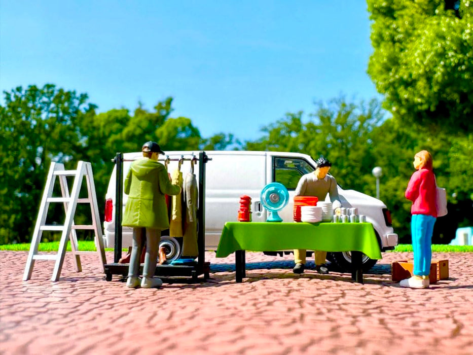 Tomytec Geocolle 1/64 Car Snap 26A Swap Meet Resin Doll Set 333845- Japan Figure Store - #1 Bring To You The Best Japanese Goods