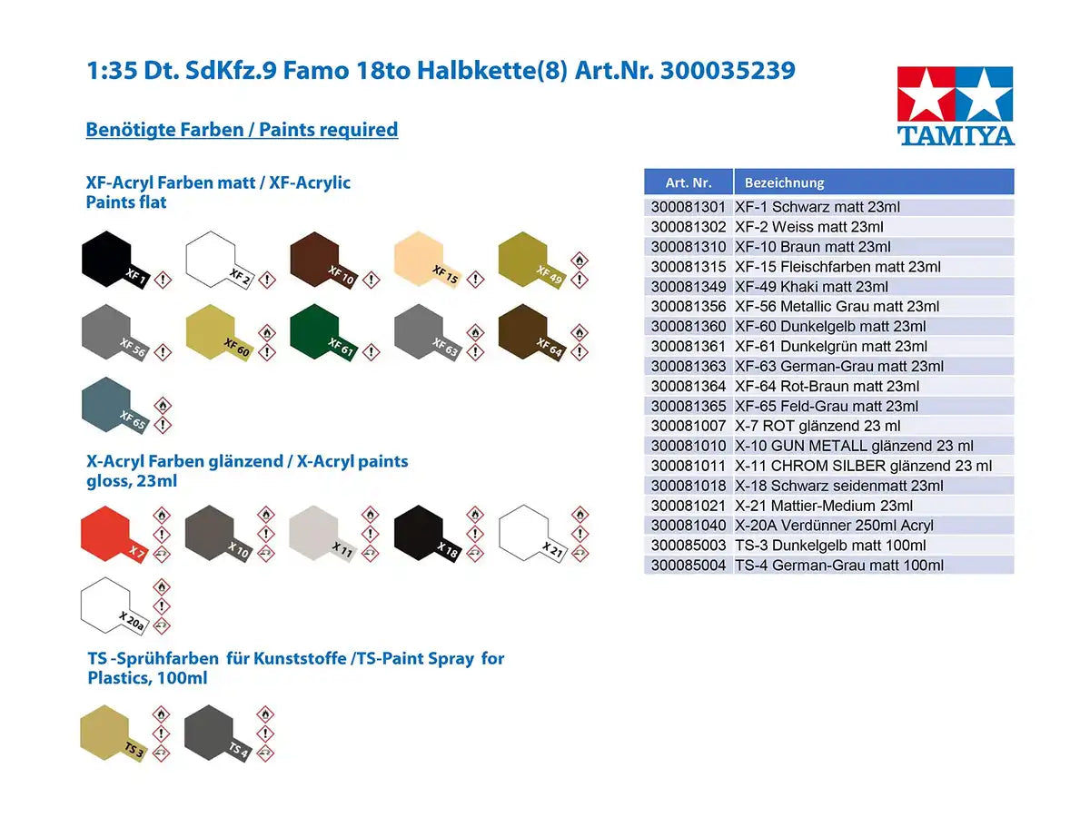 TAMIYA 35239 German 18Ton Heavy Half-Track Famo 1/35 Scale Kit- Japan Figure Store - #1 Bring To You The Best Japanese Goods