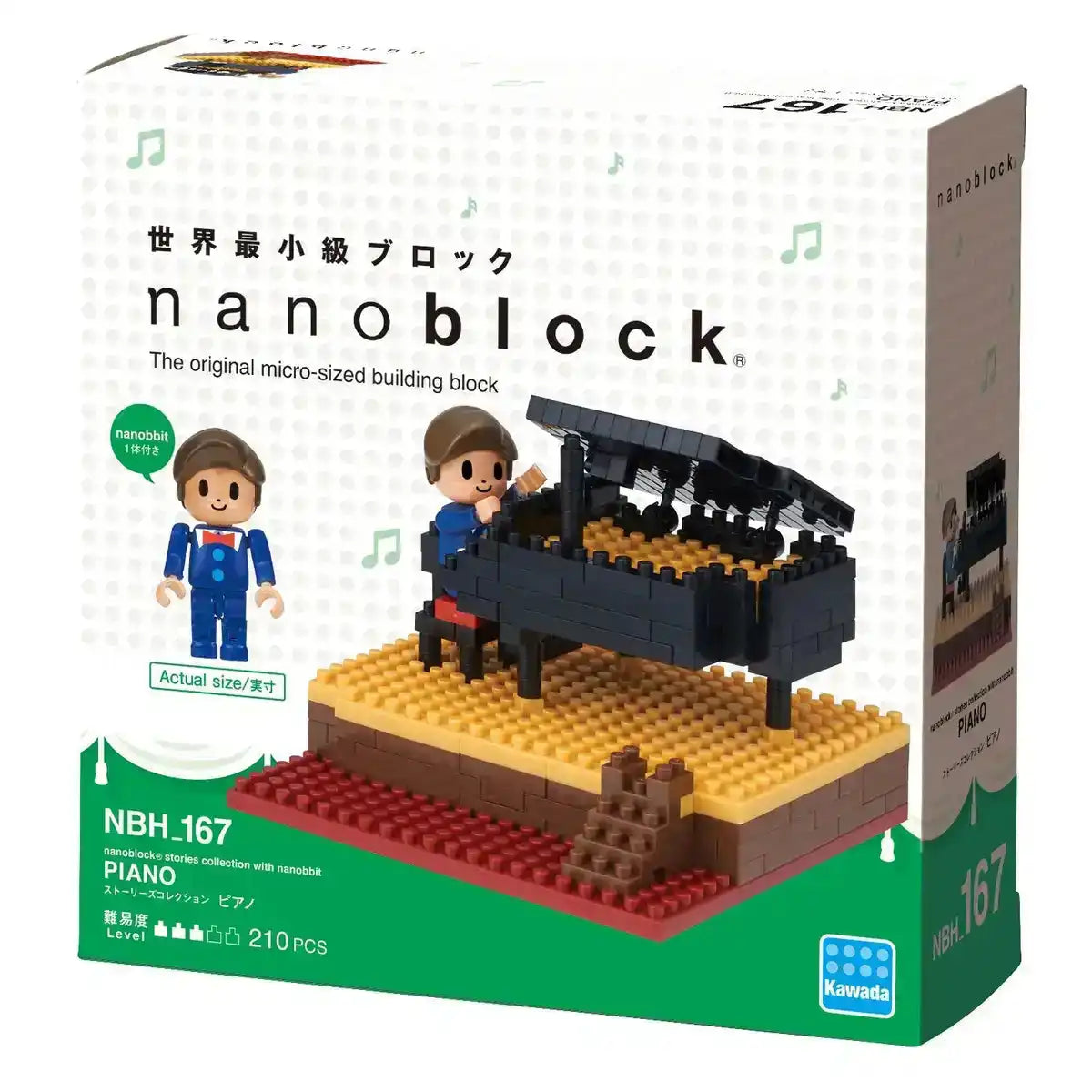 KAWADA Nbh-167 Nanoblock Stories Collection With Nanobbit Piano- Japan Figure Store - #1 Bring To You The Best Japanese Goods