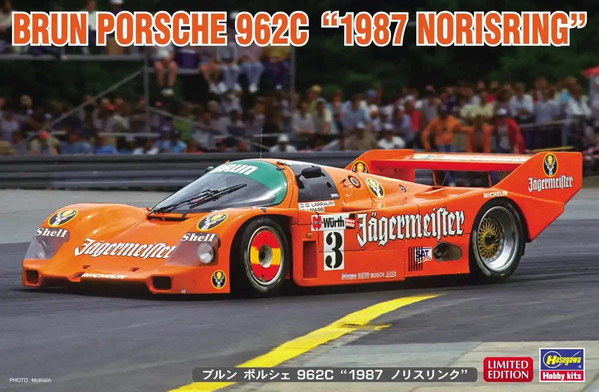 HASEGAWA 1/24 Brun Porsche 962C '1987 Norisring' Plastic Model- Japan Figure Store - #1 Bring To You The Best Japanese Goods