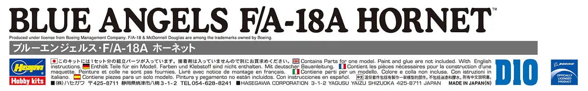 Hasegawa Blue Angels F/A-18A Hornet 1/72 Scale US Navy Plastic Model Kit D10- Japan Figure Store - #1 Bring To You The Best Japanese Goods