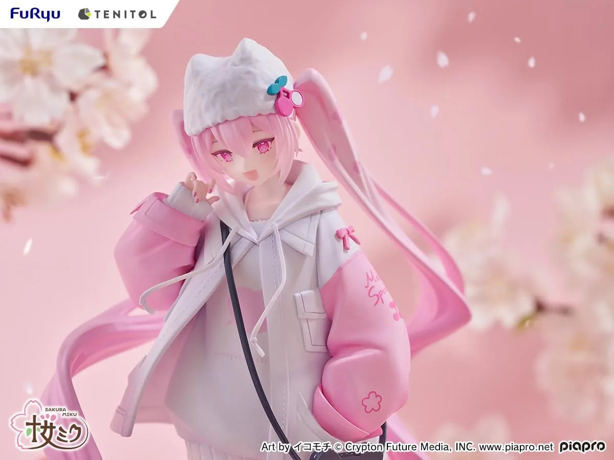 Fuyu Tenitol Sakura Miku Cool Style Petit Figure 7.5 Inches Painted Plastic Model Vendor
