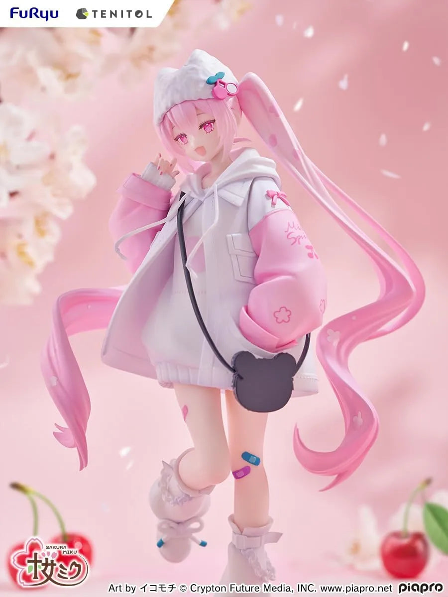 Fuyu Tenitol Sakura Miku Cool Style Petit Figure 7.5 Inches Painted Plastic Model Vendor
