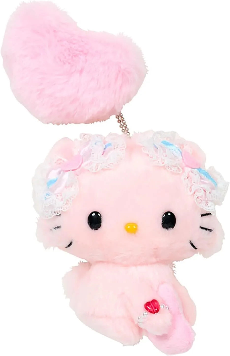 Sanrio Mascot Holder Heisei Urare Character Fluffy Heart Jewel Pet - Pink
- 4550337199213