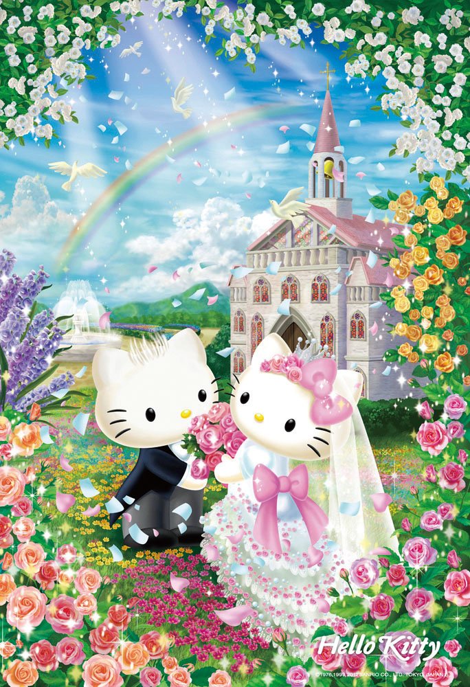 Beverly Jigsaw Puzzle L74-171 Hello Kitty Sweet Wedding (150 L-Pieces) Hello Kitty Puzzles- Japan Figure Store - #1 Bring To You The Best Japanese Goods