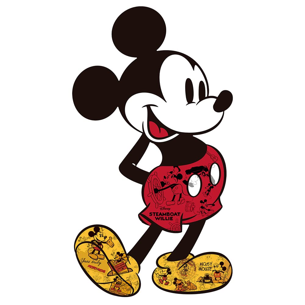 Yanoman Jigsaw Puzzle Silhouette Mickey Mouse (26.6X48.1Cm) Japan 258Pc- Japan Figure Store - #1 Bring To You The Best Japanese Goods