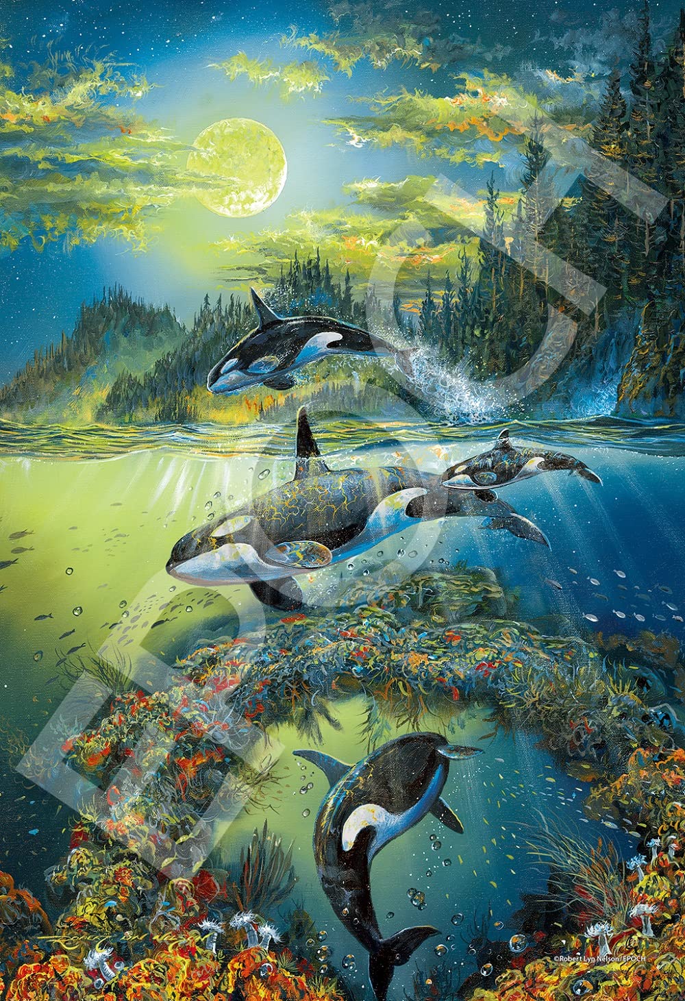 EPOCH 28-337S Jigsaw Puzzle Marine Art Collection Orca Ocean Souls 300 Pieces Glow In The Dark- Japan Figure Store - #1 Bring To You The Best Japanese Goods