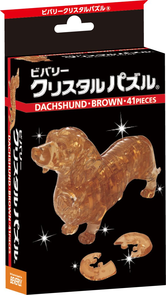 Beverly Crystal 3D Puzzle 50179 Dachshund Brown Animal 3D Puzzle Block Toys- Japan Figure Store - #1 Bring To You The Best Japanese Goods