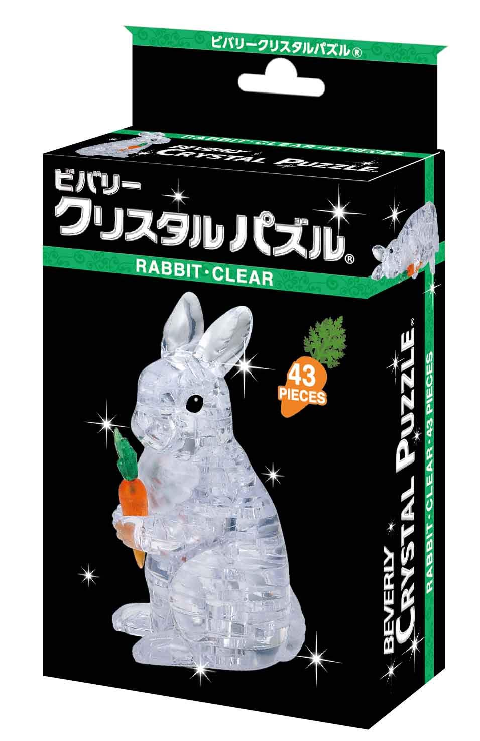 Beverly Crystal 3D Puzzle 486589 Rabbit Clear (43 Pieces) 3D Crystal Animal Puzzle- Japan Figure Store - #1 Bring To You The Best Japanese Goods