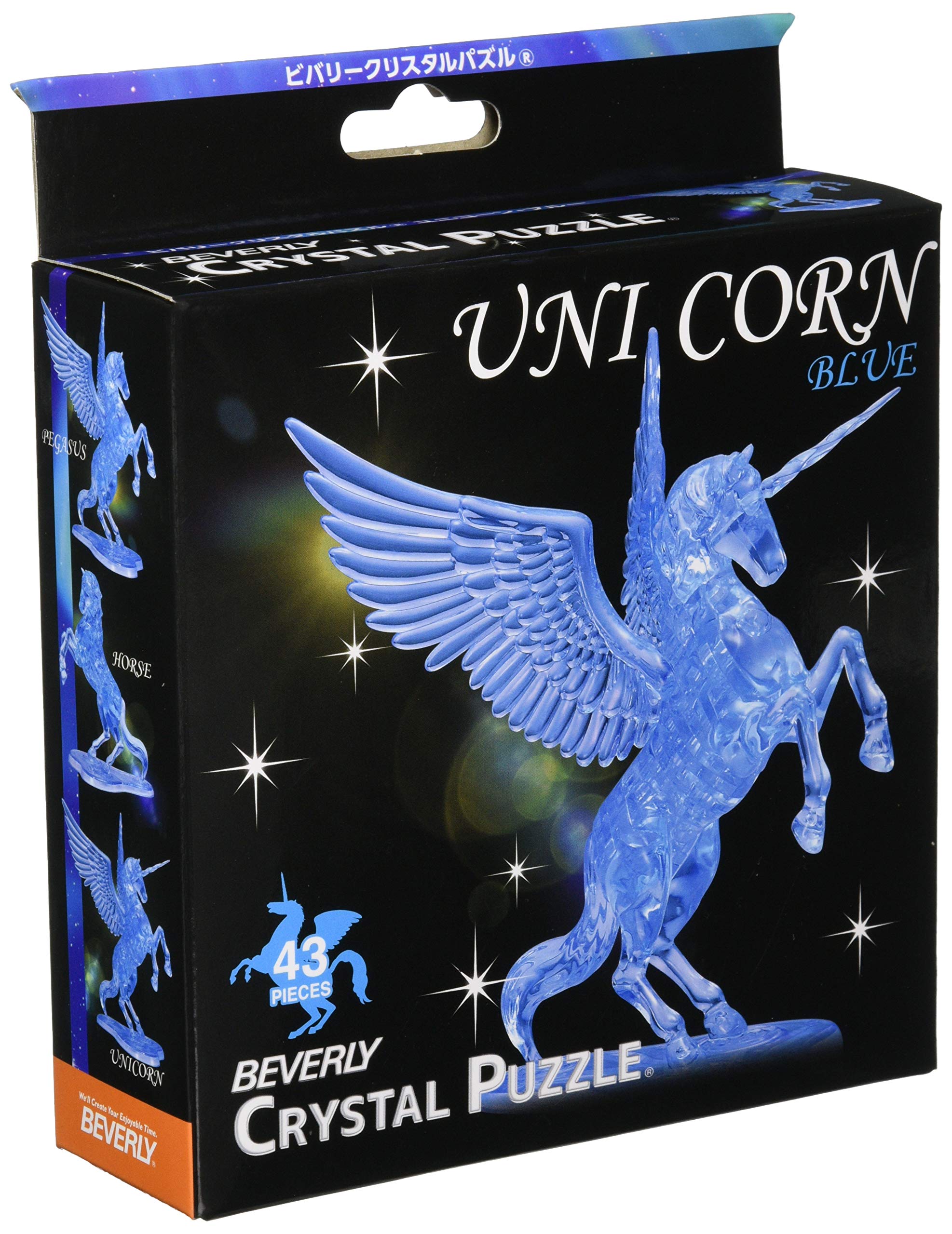 Beverly Crystal Puzzle Unicorn Blue 43 Piece 50246 3D Jigsaw Puzzle Unicorn Puzzle- Japan Figure Store - #1 Bring To You The Best Japanese Goods