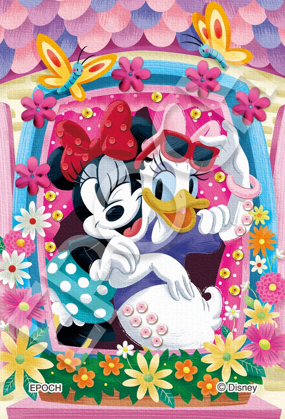 EPOCH 70-035 Jigsaw Puzzle Disney Mickey & Friends Window Minnie And Daisy Decoration Puzzle 70 S-Pieces- Japan Figure Store - #1 Bring To You The Best Japanese Goods