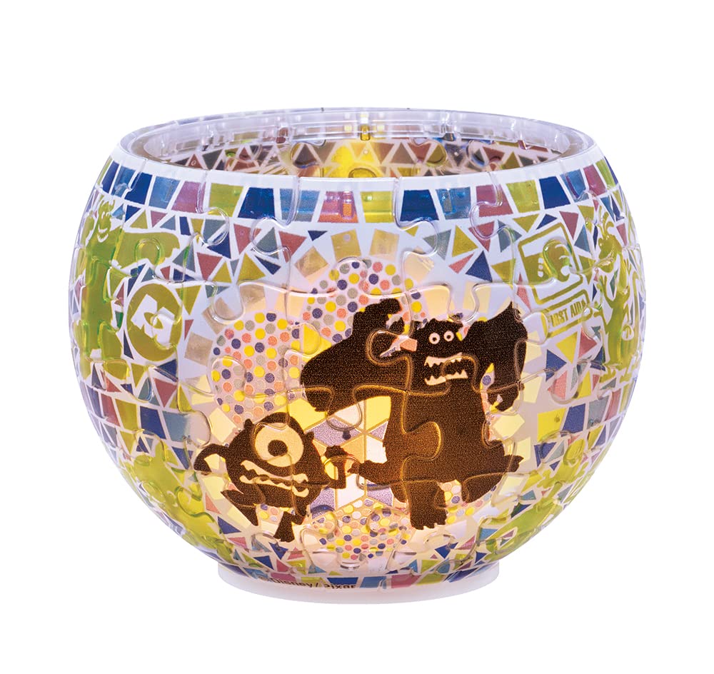 YANOMAN - 2201-56 3D Led Lamp Shade Puzzle Disney Glass Mosaic Monsters Inc. - 80 Pieces- Japan Figure Store - #1 Bring To You The Best Japanese Goods