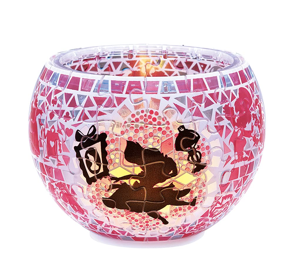 YANOMAN 2201-62 3D Led Lamp Shade Puzzle Disney Alice In Wonderland Glass Mosaic Pattern 80 Pieces- Japan Figure Store - #1 Bring To You The Best Japanese Goods