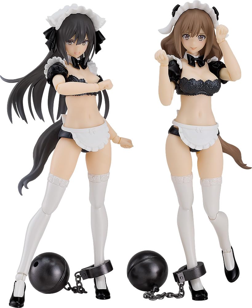 Max Factory Plamax GP07 Underwear Bare Girls Set - Ran and Jerry Maid Version- Japan Figure Store - #1 Bring To You The Best Japanese Goods