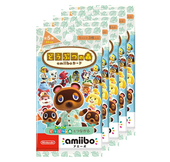 Animal Crossing Amiibo Card Vol.5 5-Pack Set By Nintendo - Made In Japan- Japan Figure Store - #1 Bring To You The Best Japanese Goods