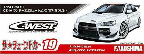 Aoshima 1/24 No.19 Mitsubishi C-west Cz4a Lancer Evolution X 2007 Kit