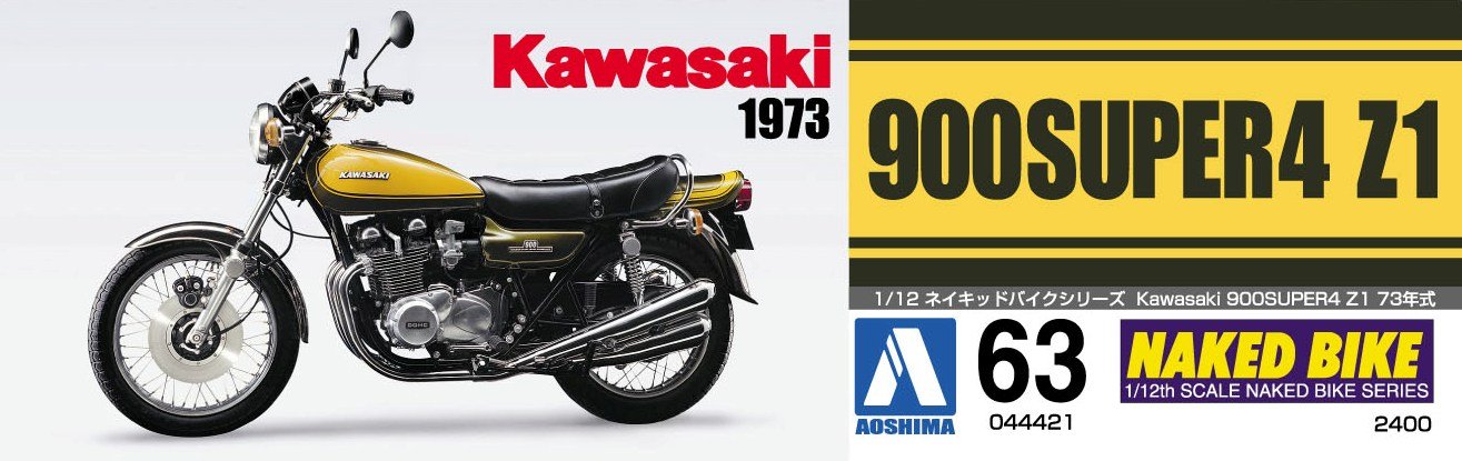 AOSHIMA Naked Bike 63 44421 Kawasaki 900 Super4 Z1 1/12 Scale Kit- Japan Figure Store - #1 Bring To You The Best Japanese Goods