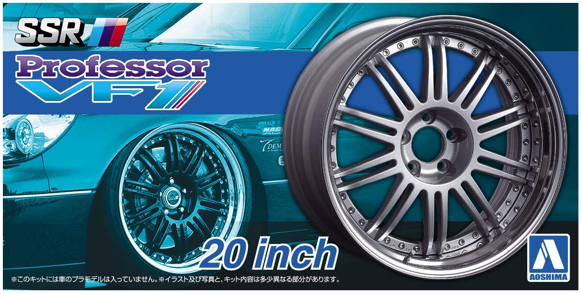 AOSHIMA Tuned Parts 1/24 Ssr Professor Vf1 20Inch Tire & Wheel Set- Japan Figure Store - #1 Bring To You The Best Japanese Goods