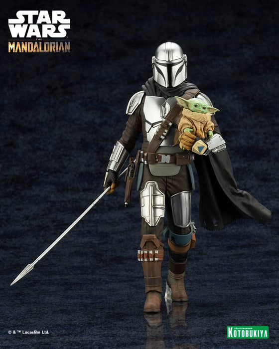 KOTOBUKIYA Artfx+ Mandalorian & Grogu With Beskar Staff 1/10 Figure Star Wars: The Mandalorian- Japan Figure Store - #1 Bring To You The Best Japanese Goods