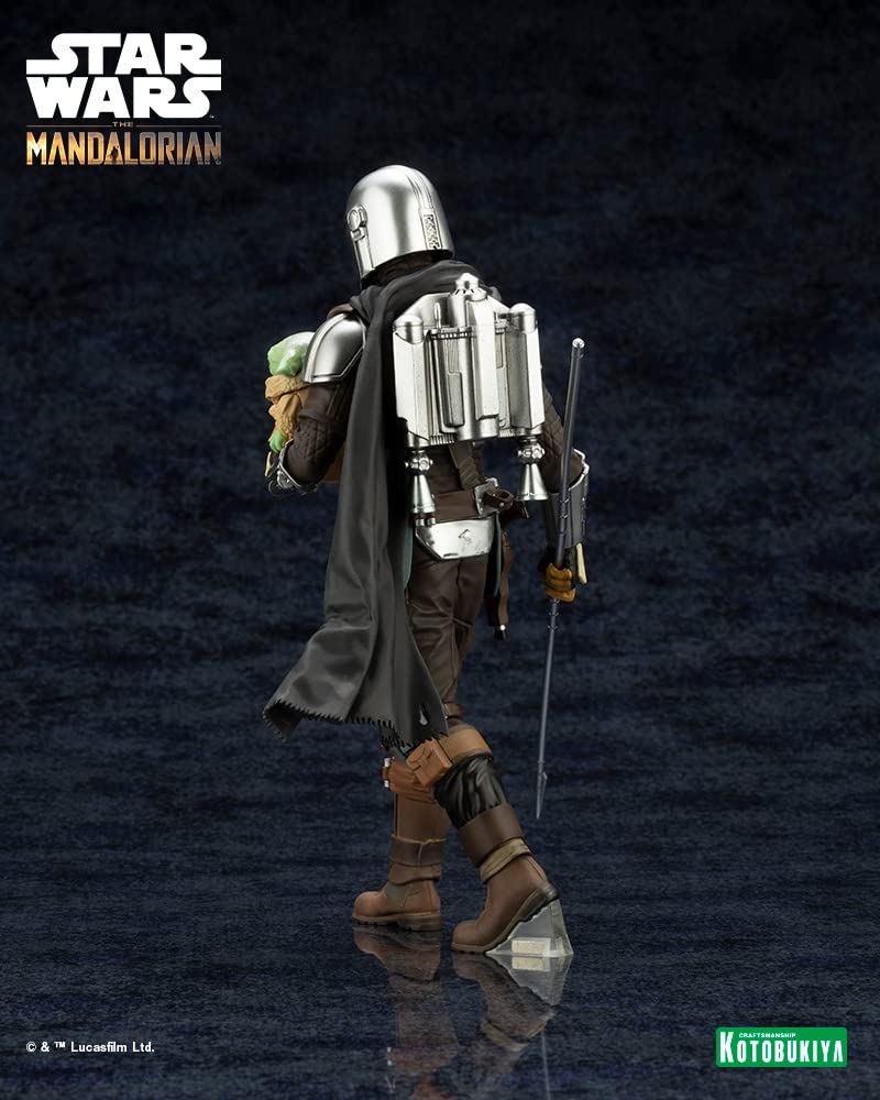 KOTOBUKIYA Artfx+ Mandalorian & Grogu With Beskar Staff 1/10 Figure Star Wars: The Mandalorian- Japan Figure Store - #1 Bring To You The Best Japanese Goods