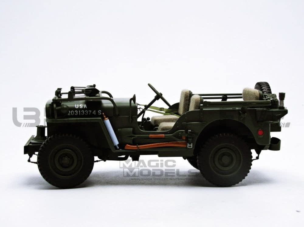 Autoart 1/18 Jeep Willys Army Green w/Trailer & Access.- Japan Figure Store - #1 Bring To You The Best Japanese Goods