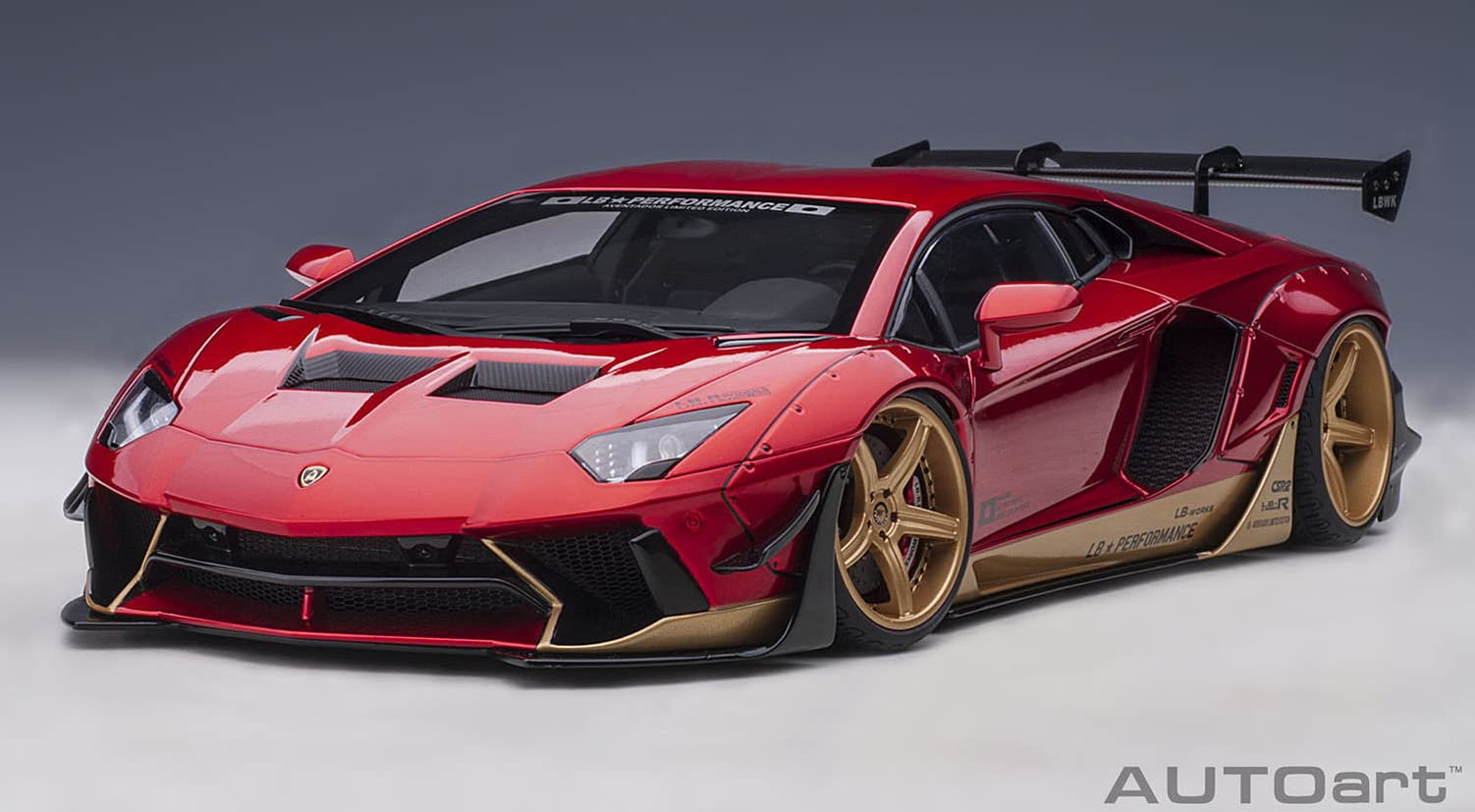 Autoart 1/18 Liberty Walk Lamborghini Aventador 79182 Hyper Red/Gold- Japan Figure Store - #1 Bring To You The Best Japanese Goods