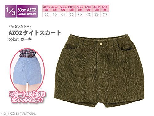 Azo2 Tight Skirt Khaki For 48Cm / 50Cm (For Dolls)- Japan Figure Store - #1 Bring To You The Best Japanese Goods